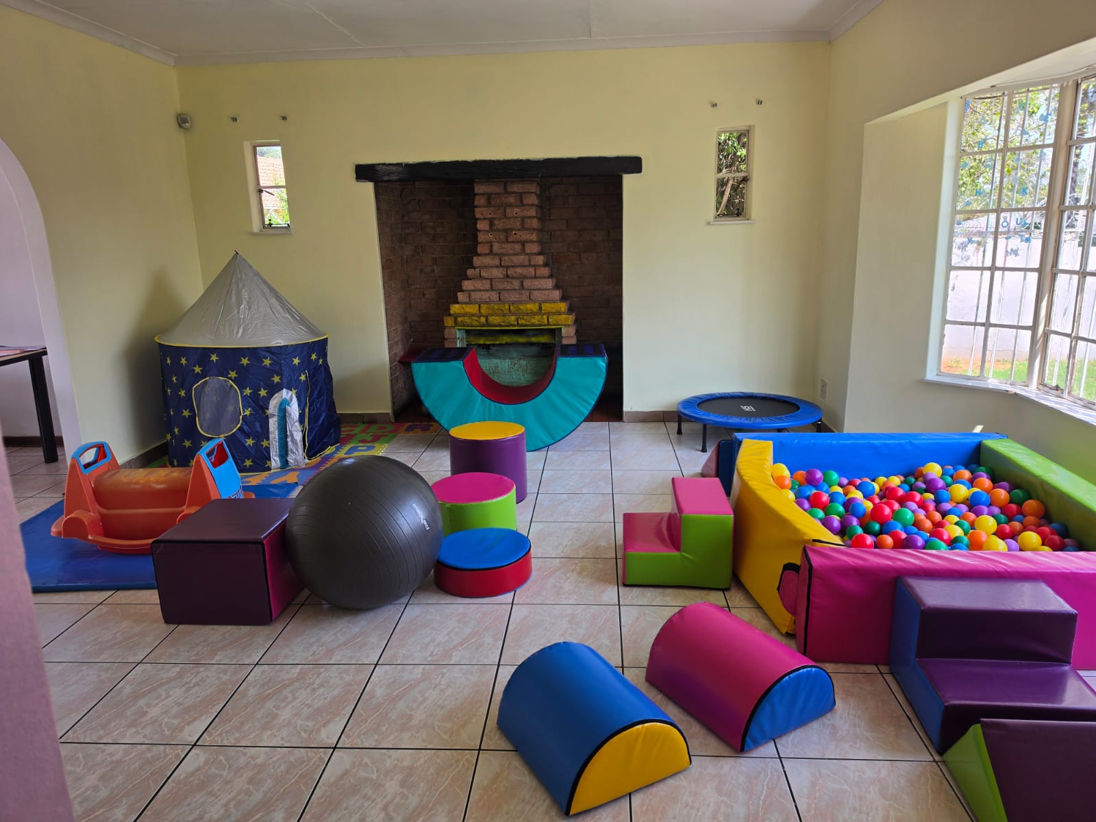 The indoor play and sensory room with ball pit and soft play